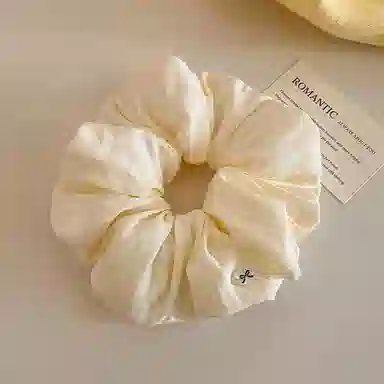 蒙妮 奶油泡芙慵懒粉大号 布艺 发圈 女款