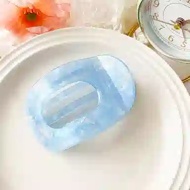 蒙妮 炫扁平弧形抓夹 亚克力 发夹 女款