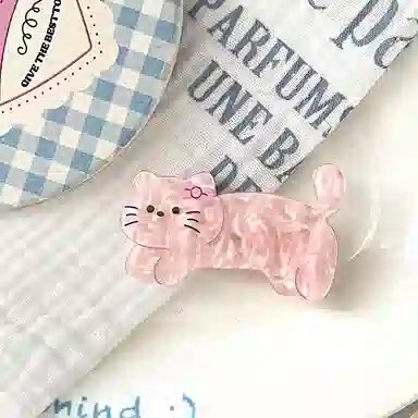 蒙妮 可爱卡通小狗派对鸭嘴夹 亚克力 发夹 男女同款情侣款