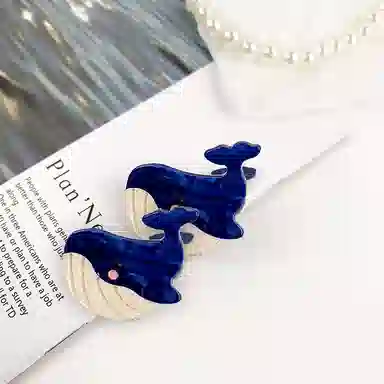 蒙妮 趣味卡通海洋生物抓夹 醋酸 发夹 女款