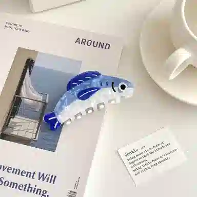 蒙妮 个性创意沙丁鱼抓夹小众设计 亚克力 发夹 女款