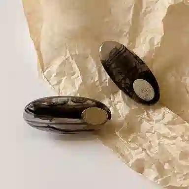 蒙妮 高级感气质醋酸金标鸭嘴夹 树脂/合金 发夹 女款