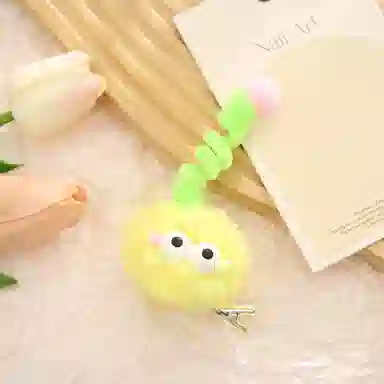 蒙妮 卡通小煤球趣味 毛绒 发夹 女款