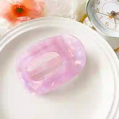 蒙妮 炫扁平弧形抓夹 亚克力 发夹 女款