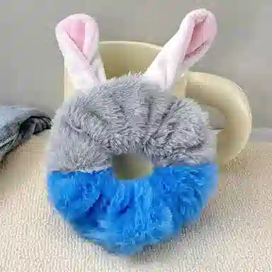 蒙妮 可爱狐毛绒耳朵大肠圈 布艺 发圈 女款