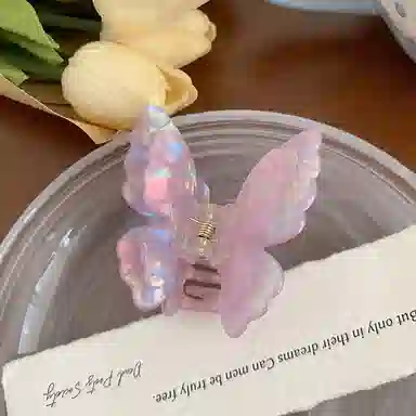 蒙妮 超仙炫彩蝴蝶 亚克力 发夹 女款