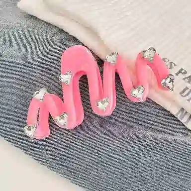 蒙妮 多巴胺波浪 亚克力 发夹 女款