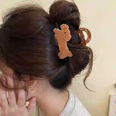 蒙妮 可爱卡通 亚克力 发夹 女款