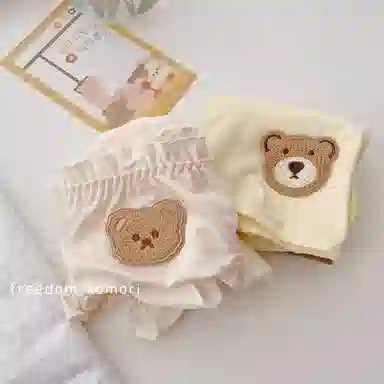 TLXT Cute Bear Lace Low Waist Couple Boxer Briefs