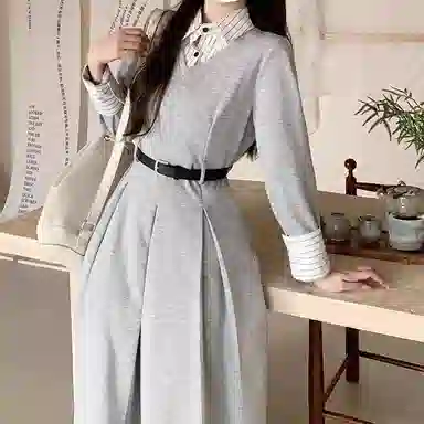 桴生 秋冬季节专属 高级感多风格舒适休闲长袖连衣裙 女