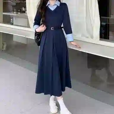 桴生 秋冬季节专属 高级感多风格舒适休闲长袖连衣裙 女