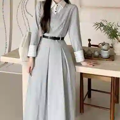 桴生 秋冬季节专属 高级感多风格舒适休闲长袖连衣裙 女