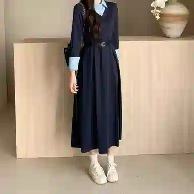 桴生 秋冬季节专属 高级感多风格舒适休闲长袖连衣裙 女