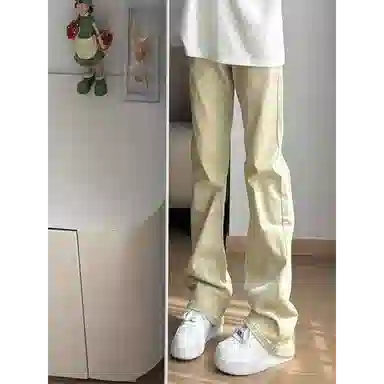 悍戈 美式高街修身百搭直筒牛仔裤 男女同款