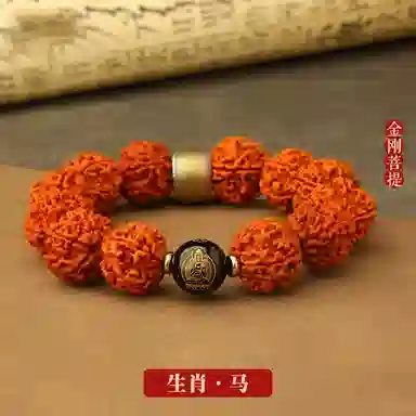 【臻品.文创】 日向晚 本命佛 大力金 刚 菩 提手持念珠做工精美 天官赐福精品礼盒包装 #好运 金刚菩提 手串 男女同款情侣款