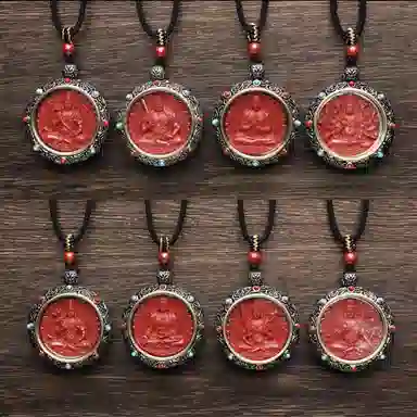 日向晚 生肖顺利 八大守护  十二生肖守护神 福禄吉祥 朱砂 吊坠 男女同款情侣款