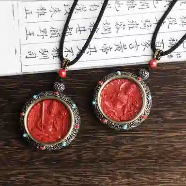 日向晚 生肖顺利 八大守护  十二生肖守护神 福禄吉祥 朱砂 吊坠 男女同款情侣款