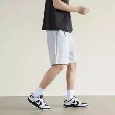 兰缪 日系纯色基础款简约美式复古日常亲肤百搭通勤舒适透气五分休闲短裤 男女同款