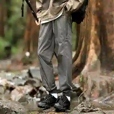 兰缪 基础款纯色宽松系带直筒垂感日常户外运动穿搭休闲裤 男女同款