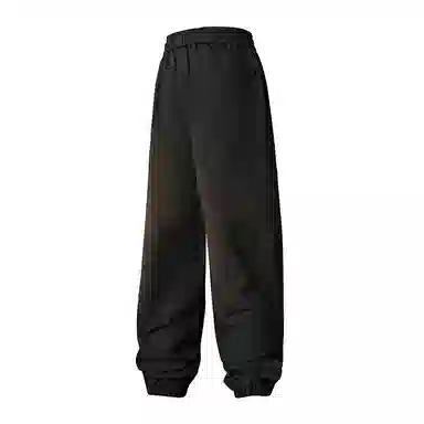 兰缪 基础款纯色宽松系带直筒垂感日常户外运动穿搭休闲裤 男女同款