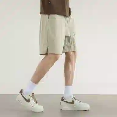 兰缪 美式复古高街风纯色基础款山系户外跑步骑行健身日常柔软通勤亲肤舒适透气运动直筒宽松冰丝凉感速干五分裤休闲短裤 男女同款