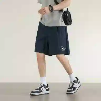 兰缪 日系简约轻薄宽松五分裤休闲短裤 男女同款