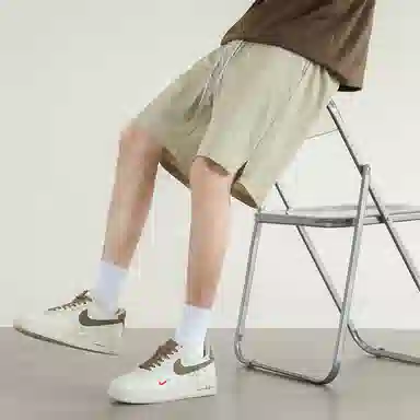 兰缪 美式复古高街风纯色基础款山系户外跑步骑行健身日常柔软通勤亲肤舒适透气运动直筒宽松冰丝凉感速干五分裤休闲短裤 男女同款