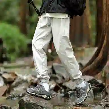 兰缪 基础款纯色宽松系带直筒垂感日常户外运动穿搭休闲裤 男女同款