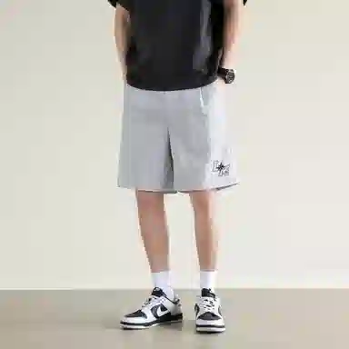 兰缪 日系简约轻薄宽松五分裤休闲短裤 男女同款