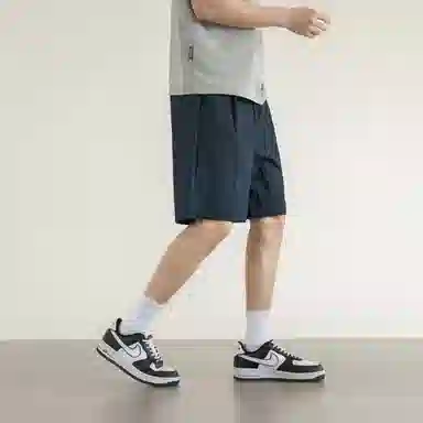 兰缪 日系纯色基础款简约美式复古日常亲肤百搭通勤舒适透气五分休闲短裤 男女同款