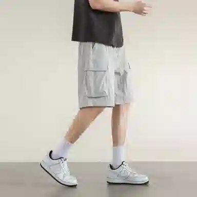 兰缪 纯色基础款运动简约美式复古百搭日常通勤舒适透气五分休闲短裤 男女同款