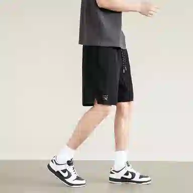 兰缪 日系纯色基础款户外运动简约美式复古品牌轻薄亲肤百搭日常通勤舒适透气系带五分休闲短裤 男女同款