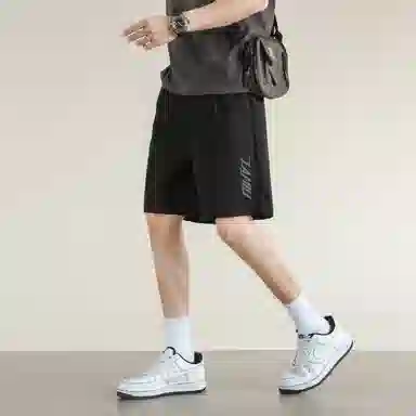 兰缪 日系纯色基础款简约美式复古日常亲肤百搭通勤舒适透气五分休闲短裤 男女同款