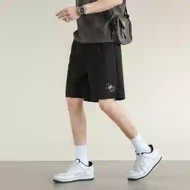 兰缪 日系简约轻薄宽松五分裤休闲短裤 男女同款