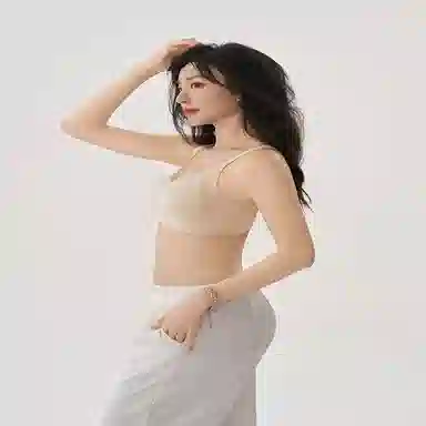 都市丽人 纯色透气聚拢薄款小胸无痕调整型文胸 女款