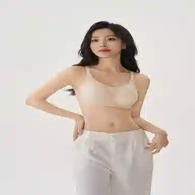 都市丽人 纯色透气聚拢薄款小胸无痕调整型文胸 女款