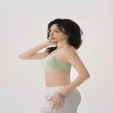 都市丽人 纯色透气聚拢薄款小胸无痕调整型文胸 女款