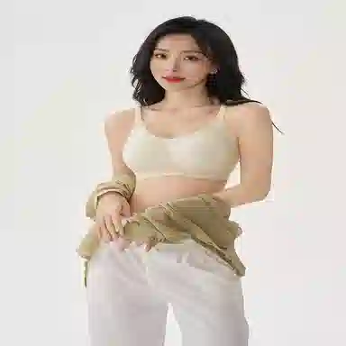 都市丽人 纯色透气聚拢薄款小胸无痕调整型文胸 女款