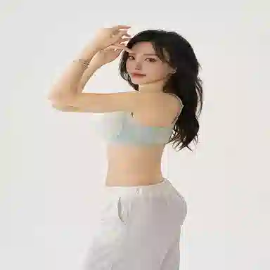 都市丽人 纯色透气聚拢薄款小胸无痕调整型文胸 女款