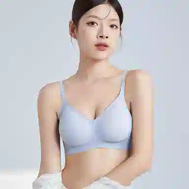 都市丽人 果冻胶聚拢承托内衣固定罩杯交叉美背少女感无痕文胸 女款