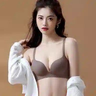 都市丽人 轻薄内衣舒适聚拢薄款小胸无痕稳固提拉上托不空杯女士透气文胸 女款