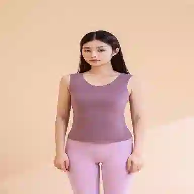 都市丽人 纯色抑菌贴身保暖无痕保暖背心 女款