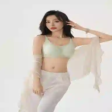 都市丽人 纯色透气聚拢薄款小胸无痕调整型文胸 女款