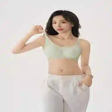 都市丽人 纯色透气聚拢薄款小胸无痕调整型文胸 女款