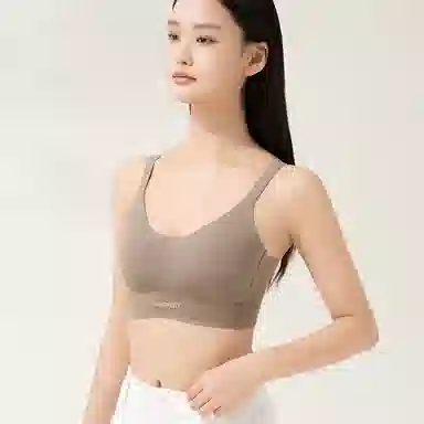 都市丽人 无痕舒适透气聚拢薄款小胸加高睡眠裸感防震文胸 女款