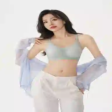 都市丽人 纯色透气聚拢薄款小胸无痕调整型文胸 女款