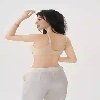 都市丽人 纯色透气聚拢薄款小胸无痕调整型文胸 女款