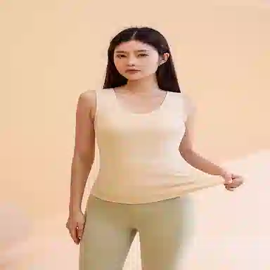 都市丽人 纯色抑菌贴身保暖无痕保暖背心 女款