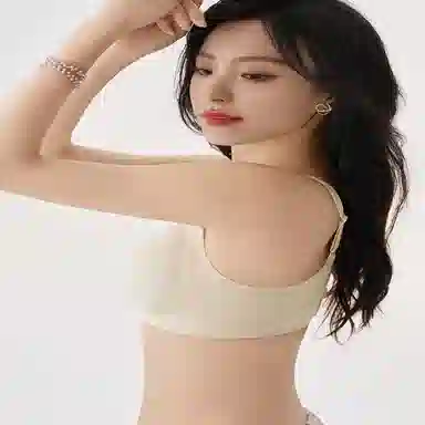 都市丽人 纯色透气聚拢薄款小胸无痕调整型文胸 女款