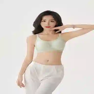 都市丽人 纯色透气聚拢薄款小胸无痕调整型文胸 女款